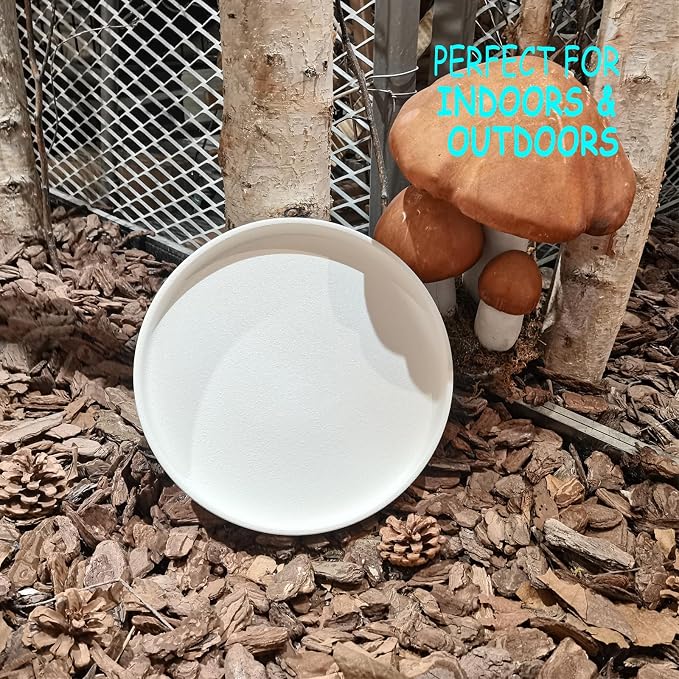 Plant Tray for Pots - 9 Inch Ceramic Plant Saucer for Indoors, Plant Water Tray Plant Drainage Dray Decorative Flower Pot Saucer Plant Plates to Catch Water(Frosted White)