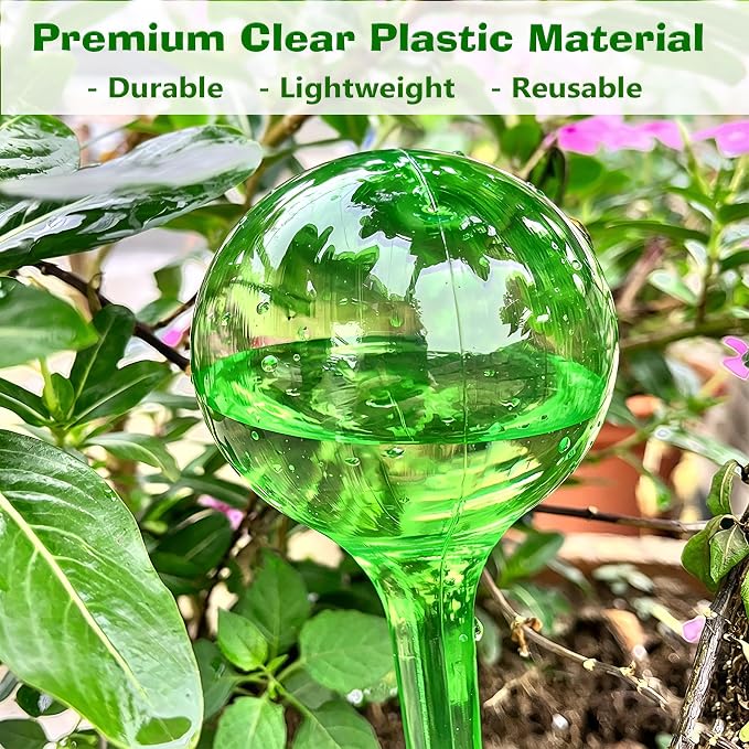 MOONSOUND Plant Watering Dispenser, 10Pcs Plant Watering Devices, Premium Plant Automatic Waterer, Indoor Outdoor Plant Self Watering Spikes, Pot Flower Self Watering Bulbs