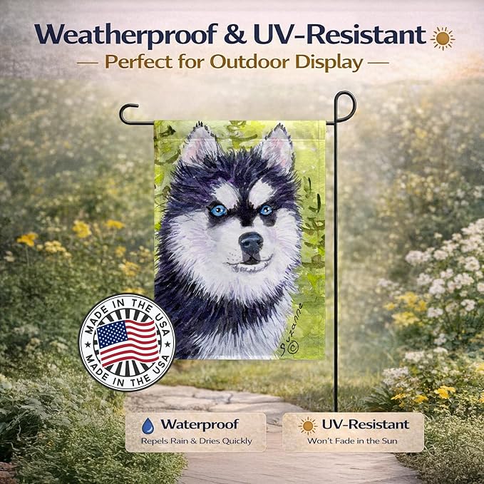 Caroline's Treasures SS8695GF Klee Kai Garden Flag Mailbox Flag Decorative Yard Flag Banner Outside Patio Artwork Yard Flower Beds, Garden Size, Multicolor
