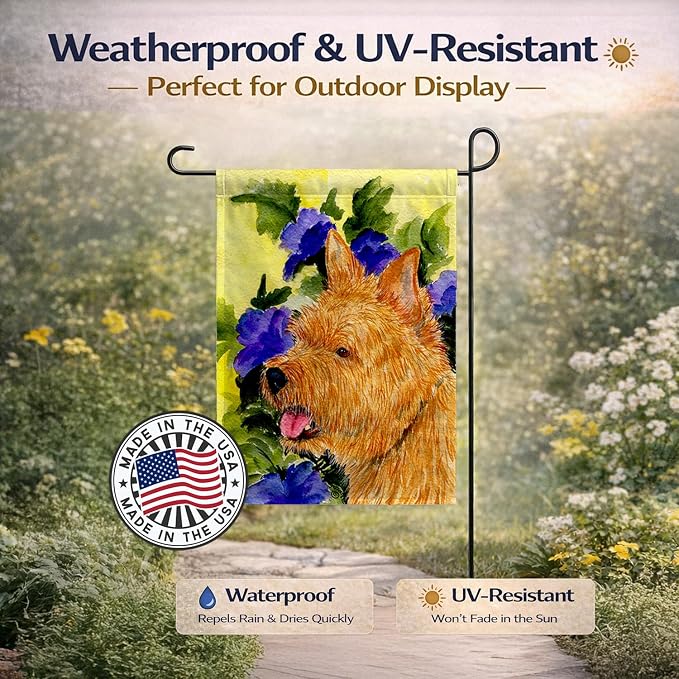 Caroline's Treasures SS8421GF Norwich Terrier Garden Flag Mailbox Flag Decorative Yard Flag Banner Outside Patio Artwork Yard Flower Beds, Garden Size, Multicolor