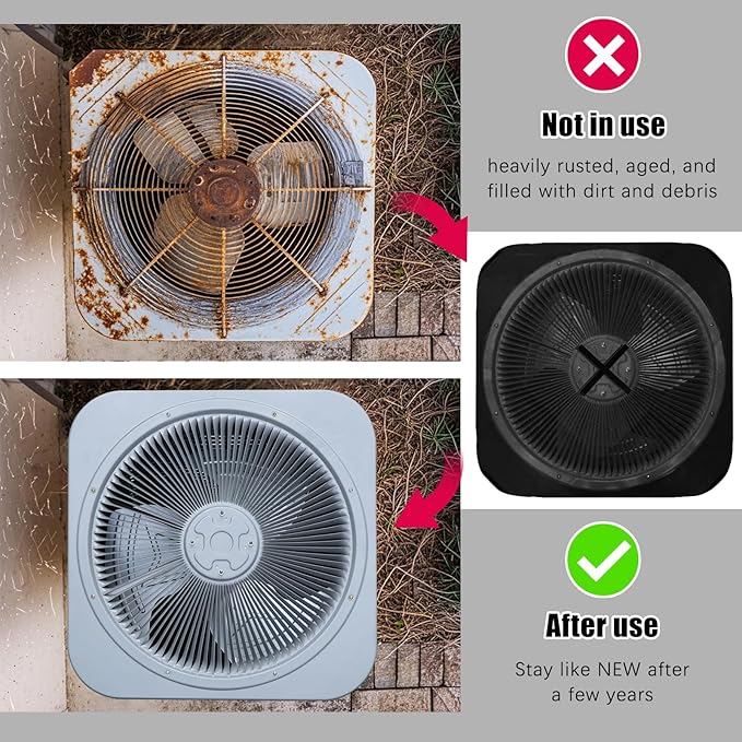 Central Air Conditioner Cover for Outside Winter, 36x36in Universal Air Conditioning Cover, Mesh and Oxford AC Covers for Outdoor Units with AC Stand