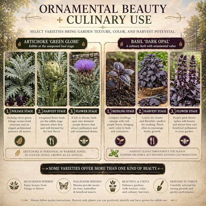 Ravens Hollow Garden Gothic Garden Seed Collection, 6 Open-Pollinated Flower & Foliage Varieties