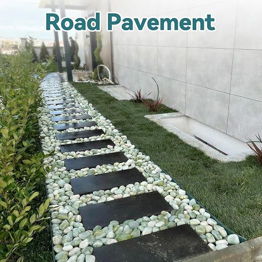 15lbs Jade Pebbles for Indoor Plants, 1-2 Inch Plant Rocks for Pots Indoor, Decorative Garden Rocks Outdoor Landscaping, Polished Natural Stone for Walkways, Yard, Vases, Crafts