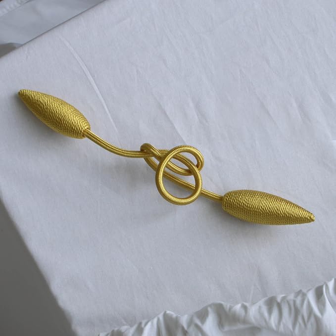 Valea Home 2-Pack Creative Curtain Tiebacks Random Modelling Curtain Holdbacks Eelicate Simple Type, Gold