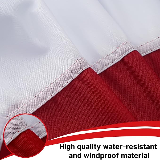 4 Pack American Bunting Flags Outdoor 3x6 ft, Heavy Duty Embroidered Flag Buntings for Outside Use, Patriotic Bunting Banner US Pleated for 4th of July 250th Anniversary