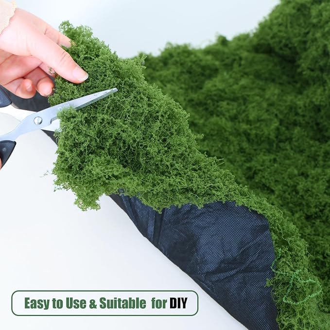 Fake Moss Rug Artificial Moss 39.4" x 39.4" Faux Moss for Crafts Like Fairy Garden Accessories, Plants Indoor, DIY Enchanted Forest Decor, Wedding Table Centerpieces Party Decorations (100x100cm)