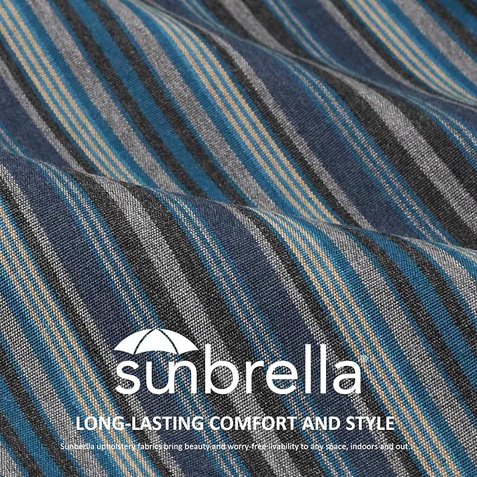Unimatta Sunbrella Decorative Outdoor Water Repellent Throw Pillows with Inserts, Set of 4, 18" x18" Pillows for Patio, Backyard, Bed, Couch, and Patio Furniture, Troupe Dock