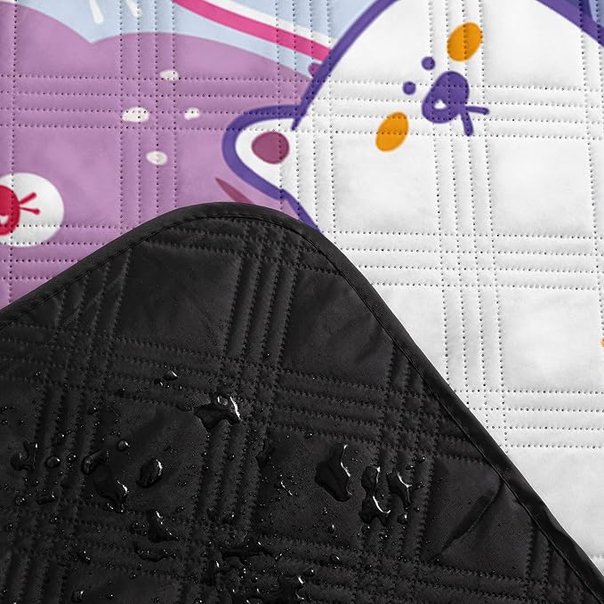 Outdoor Picnic Blanket,Portable Sandproof Waterproof Picnic Mat,Cartoon Bears Printed Camping Beach Mat for Sand and Wet Grass Hiking (Cartoon Bears S)