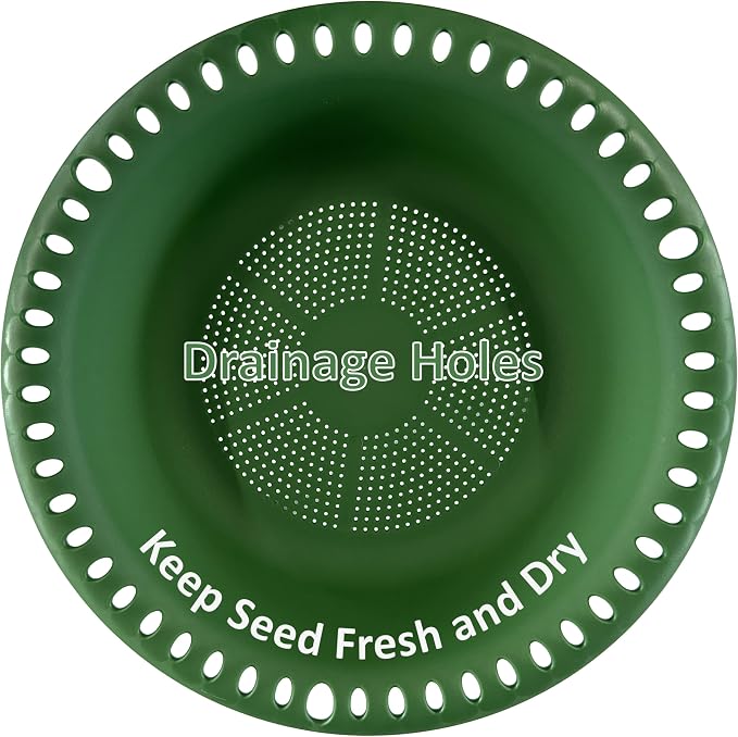Hanging Bird Feeder Tray with Drainage Holes for Outside, Rugged Recycled Plastic Wild Bird Feeding Station (10 inch, Green)
