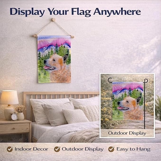 Caroline's Treasures SS8335GF Australian Cattle Dog Garden Flag Mailbox Flag Decorative Yard Flag Banner Outside Patio Artwork Yard Flower Beds, Garden Size, Multicolor