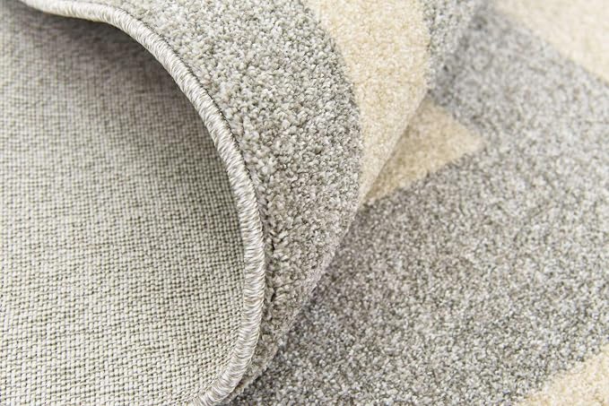 Unique Loom Athens Collection Classic Geometric Modern Border Design Area Rug (8' 0 x 8' 0 Square, Gray/ Beige)