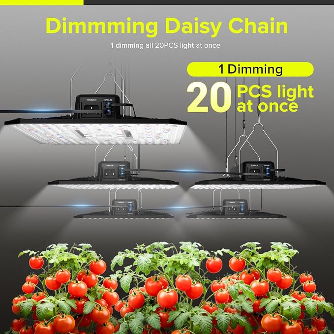 LED Grow Light for Indoor Plants 120W Plant Lights Full Spectrum | UAP1200 Growing Lamps Dimmable High Efficiency Deeper Penetration for Seed Starting Seedlings Veg Bloom in 2x2, 3x3 Grow Tent