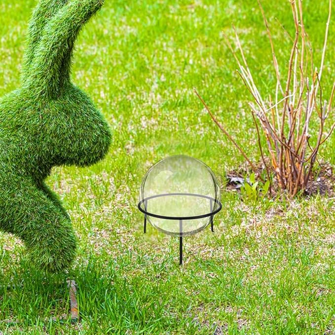 PRETYZOOM Crystal Ball Stand Iron Sphere Holder 6.69X6.69X3.70In Decorative Metal Pedestal for Outdoor Patio Garden Globe Display and Fairy Garden Decor