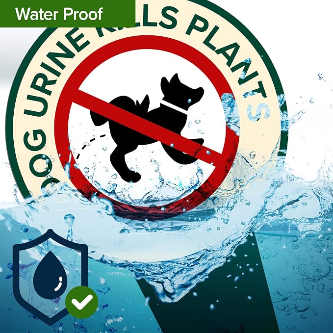 Dog Urine Kills Plants, Please Curb Your Dog Sign, 7"x13", Heavy Duty Integrated Ground Stakes, Indoor/Outdoor Use, Rust Free Aluminum Composite, Made in USA by My Sign center
