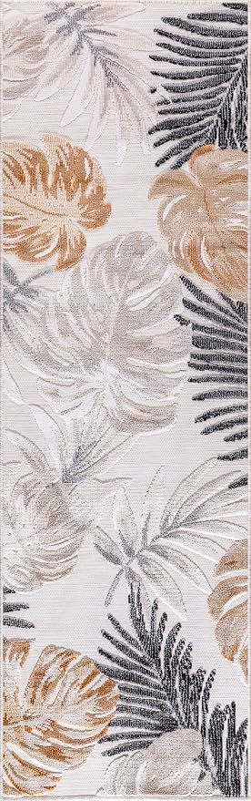 CAMILSON Runner Outdoor Rugs Oriental Retro Traditional Floral Medallion Area Rug 2x10 Non-Shedding Stain Resistant Indoor Carpet for Bathroom Hallway Kitchen Office (2 x 10 / Yellow)