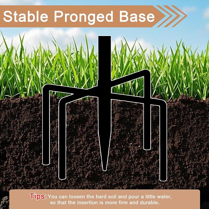 3" Deep Metal Bird Bath for Outdoors, Removable 13" Dia Bowl with Stable Upgrades Stake, Easy to Clean Birdbaths for Garden Yard Lawn Decor 1.4 Gallon (Pack of 2)
