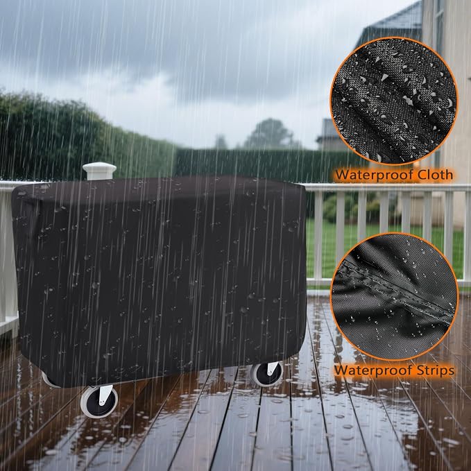 Rolling Tool Cart Cover 36 Inch, Waterproof Utility Cart Cover for 32" x 18" Mobile Multipurpose Utility Cart Service Cart Cover - 36 X 18 X 33 Inch