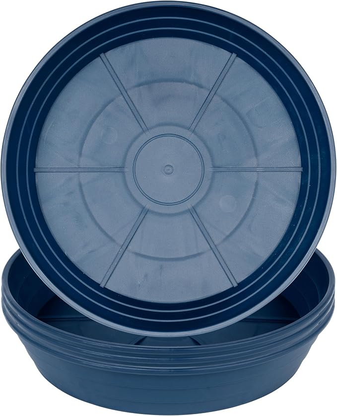 LWALRS Plant Saucer 14 Inch 4 Pack 6 8 10 12 14 16 18 20 25, Plastic Plant Trays for Pots，Extra-Deep Plant Water Dray Tray, Bird Bath Bowl, Heavy Flower Plant Saucers Indoors and Outdoor No Holes