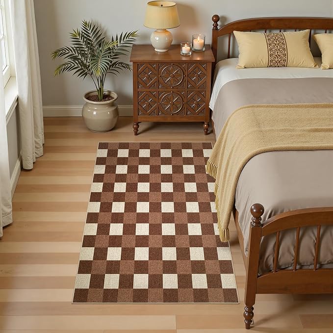 UERMEI 3x5 Outdoor Jute Area Rug Patio Farmhouse Brown | Indoor Outdoor Washable Non Slip Pet Friendly Carpet for Door Mat Area Rug for Patio Bedroom Living Room Kitchen Porch