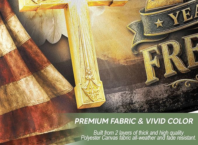 250 Anniversary Usa Flag With Brass Grommets, 4th Of July Decorations Outdoor, Front & Back Printed, Flags For Outside 3x5, American Flag With Eagle, 250th Anniversary Usa Commemorative Flags 4