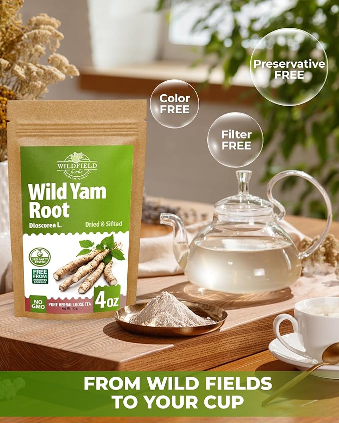 4 oz Wild Yam Root Herbal Tea (Dioscorea) - 113g Wild Yam Root Loose Herb Tea Ñame Silvestre
