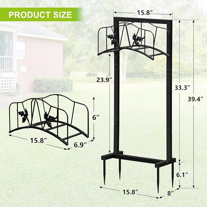ATR ART TO REAL Garden Hose Holder, Heavy Duty Water Hose Reel For Outside Garden Hose Storage Hose Hanger Holds 150-Feet for Yard Lawn Farm(Style A)