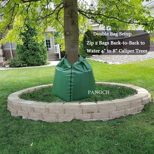 Tree Watering Bag, 20 Gallon Slow Release Tree Watering Bags-Drip Irrigation Bag for Newly Planted or Established Trees (4 Packs)