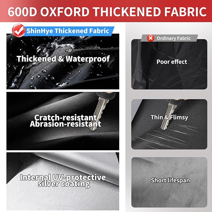 Bike Cover Waterproof Outdoor, 600D Heavy Duty Bicycle Tarp Rain Sun UV Dust Windproof with Reflective Strips Storage Bag, Fits Mountain Road Electric (Black,79×28×43.5in 1 Bike)