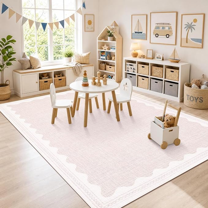 GarveeHome Scalloped Rug