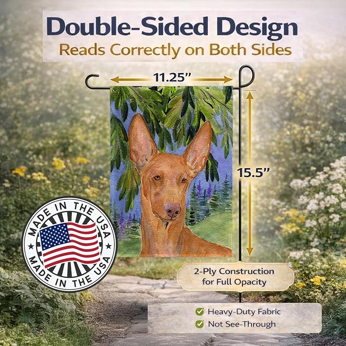 Caroline's Treasures SS8268GF Pharoh Hound Garden Flag Mailbox Flag Decorative Yard Flag Banner Outside Patio Artwork Yard Flower Beds, Garden Size, Multicolor