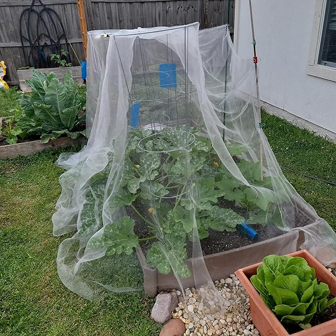 GonLei Garden Netting 2Pack 10X30FTPlants Garden Mesh Berry Netting Outdoor Mosquito Net,Garden Bed Fruit Tree Blueberry Shrubs Netting Plant Covers Row Vegetables Protection Barrier Net