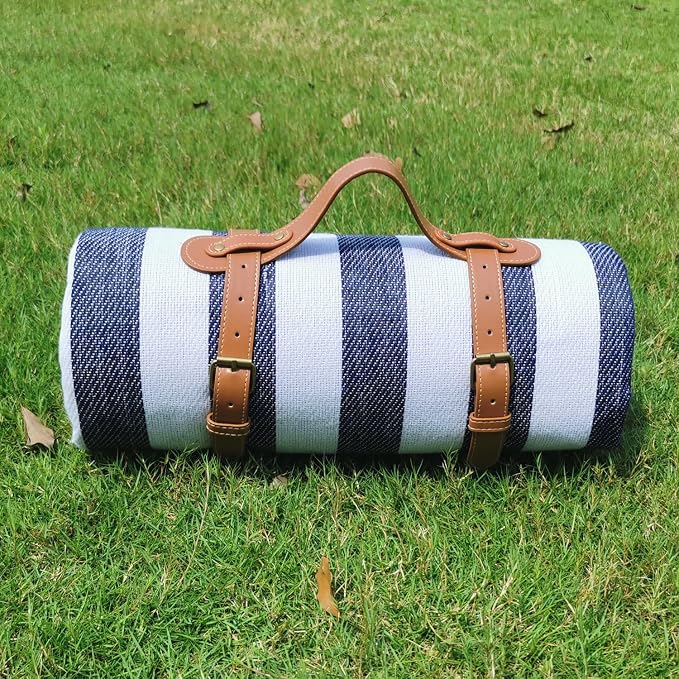 79”x79” Picnic Blanket Extra Large, Waterproof and Foldable Beach Blanket, 3-Layer Outdoor Blanket for 6 to 8 Adults, for Camping, Park, Beach, Grass, Indoors
