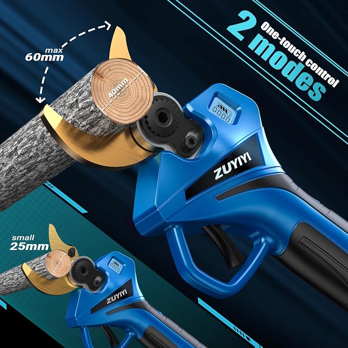 Cordless Electric Pruning Shears for Makita 18V Battery, 2.4" Cutting Brushless Electric Pruner, Tree Branch Cutter for Tree & Flower Trimming w/LED Display, 2 Levels Adjustable (Bare Tool)