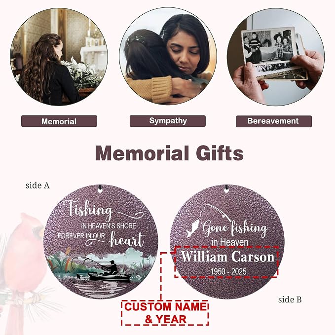 ASTARIN Memorial Wind Chimes Personalized, Produced in Texas Deep Tone Wind Chimes for Loss of Loved One, Sympathy Gifts for Loss Mom/Dad/Sister, Outdoor Windchime for Memory Bereavement Condolence