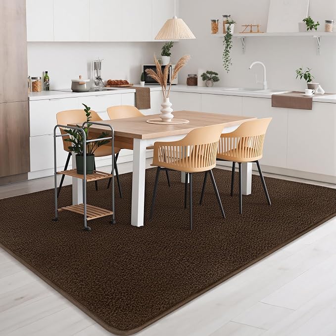 AROGAN 3x10 Runner Rug for Hallway, Long Runner Rugs Non Slip, Coffee | Soft Washable Memory Foam Carpet for Bedroom, Non Slip Backing Runners Rug for Hallways, Kitchen, Bathroom, Entryway Home