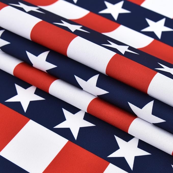 Waterproof Patriotic Tablecloth Fabric - Square 58x58 Inch American Gingham Checker Table Cloth for Indoor/Outdoor Use - Buffalo Table Cover for Picnics, BBQs, and Memorial Day