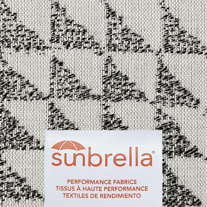 Sunbrella Outdoor Patio Chair Cushions 44x21x3.5 inch, Set of 2 Thicken Comfy Cushions for Rocker Non Slip Fade Shield Water Repellent High Back with Ties, Runa Classic