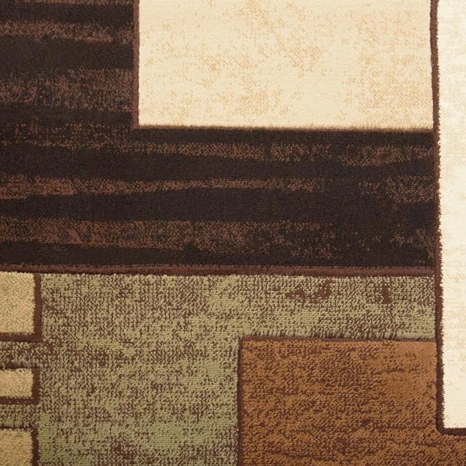 Home Dynamix Tribeca Mason Runner Area Rug 1'9"x7'2", Abstract Brown/Green