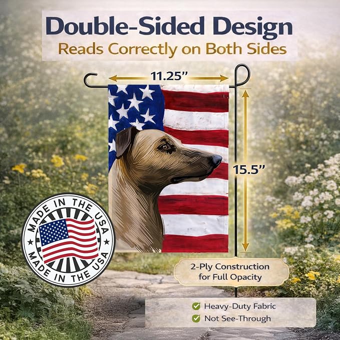 Caroline's Treasures CK6609GF Magyar agar American Flag Garden Flag Mailbox Flag Decorative Yard Flag Banner Outside Patio Artwork Yard Flower Beds, Garden Size, Multicolor