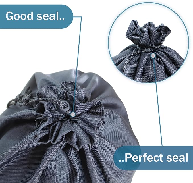 Trimmer Engine Cover Waterproof ( 3 Pack ) - Heavy Duty 600D Weatherproof Cover, Weed eater, Pole Saw, String trimmer, Brush Cutter, Edger, Equipment Cover (Size: 12D x 16H) - Black
