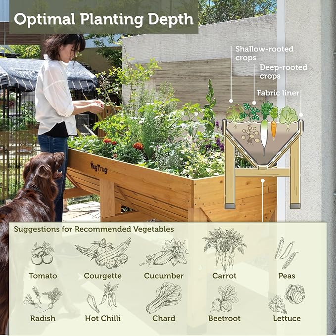 VegTrug® Raised Bed Classic Medium 1.8m, Natural