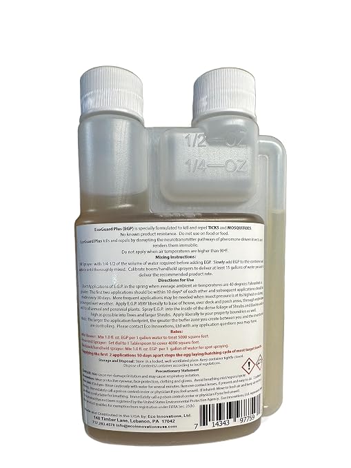 Mosquito & Tick Yard Spray, Natural Essential Oils, 8oz