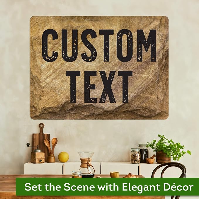 Custom Sign, Custom Street Sign, 11 Font Colors, 13 Font Styles, 4 Hole Options, 22 Sizes, 36x48 Inches, Rust Free DiBound, Fade Resistant, Made in USA by My Sign Center (Stone)