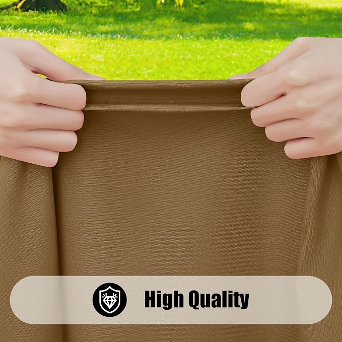 Smiry 6 Pack Rectangle Picnic Table Cloth, Waterproof Elastic Fitted Tablecloths, Washable Polyester Rectangular Patio Table Cover for Camping, Indoor and Outdoor (Brown, 30"x72")