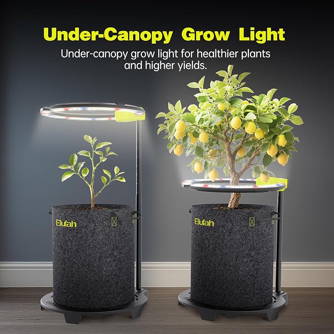 Saturn960 96W Under Canopy LED Grow Light, Full Spectrum Grow Lights for Indoor Plant Seeding/Veg/Bloom, Adjustable Height 12''-22'', 3-in-1 Controller Plant Light for 4x4ft Indoor Growing