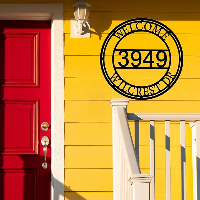 Personalized House Numbers for Outside Personalized Metal House Number Sign House Number Sign Custom Street Address Sign Address Numbers for Houses Custom Metal Address Sign