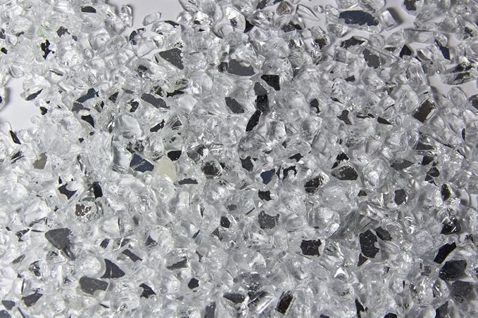 Decorative Concrete Aggregate – Colored Stone for Exposed Aggregate, Epoxy, Terrazzo & Broadcast Concrete Applications - Mirror 5lb