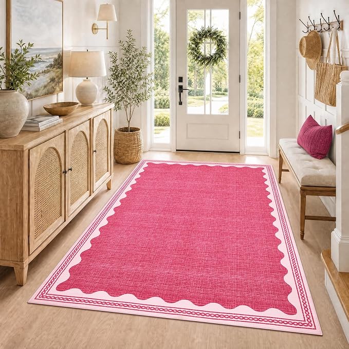 GarveeHome Scalloped Rug