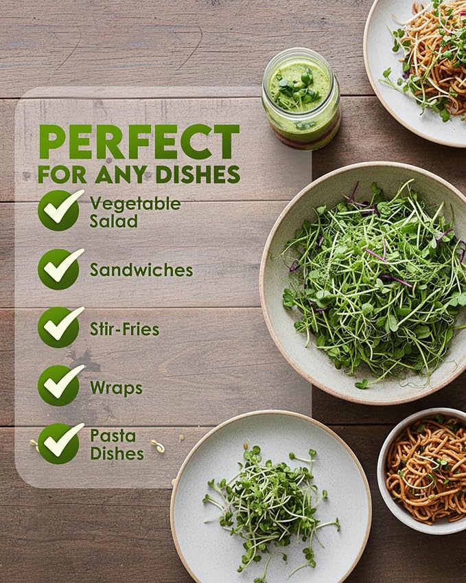 Nature Jim's Organic Broccoli Sprouting Seeds – Non-GMO, Rich in Sulforaphane, Fast-Growing Microgreen Seeds for Indoor/Outdoor Planting– Ideal Organic Sprouting Seed for Nutritious Gardening - 8oz