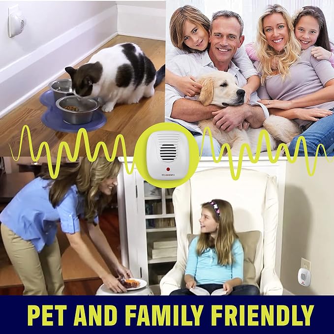 The Bell and Howell Ultrasonic Pest Repeller plug in device Complete Kit 6 Pack, Effectively Aids to repel mice, bugs, Rats, Rodents, Mosquitos, roaches, Spiders and Ants Chemical, odor and sound free
